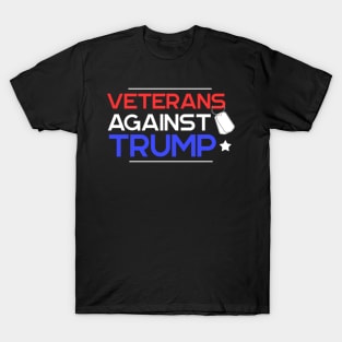 Veterans Against Trump 2020 Election Typography Design T-Shirt